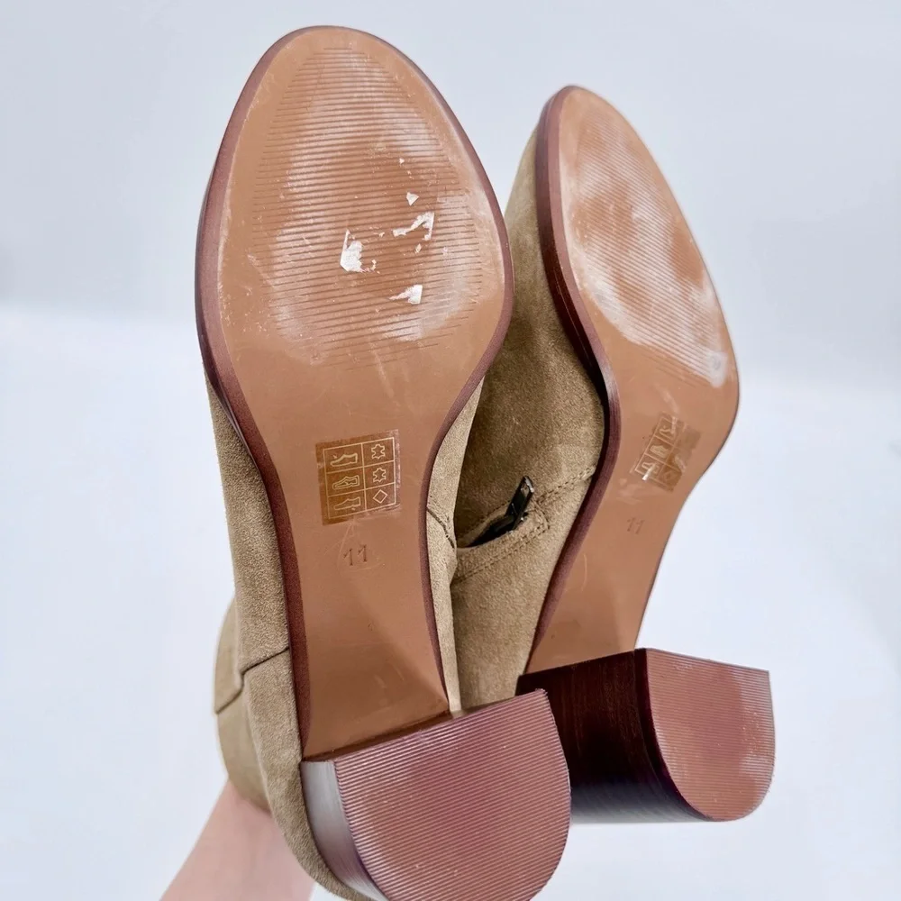 MADEWELL The Mira Side Seam Ankle Boot Suede NH202 Walnut Shell